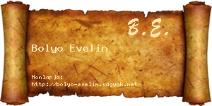 Bolyo Evelin névjegykártya